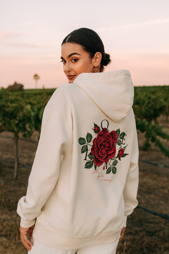 LOVE White Oversized Hoodie