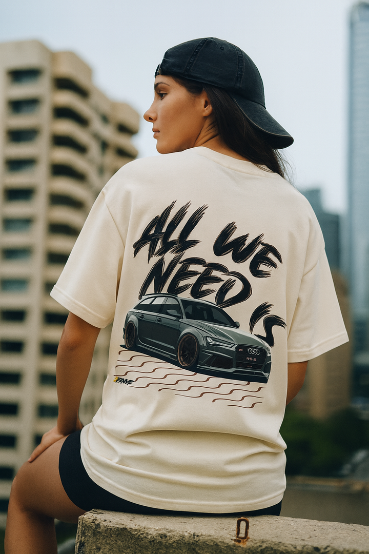 "All We Need Is Audi RS6 C7" Oversized Shirt