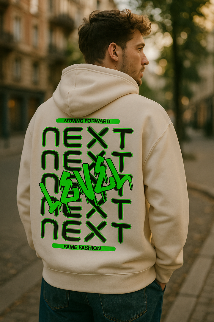 "NEXT LEVEL-Black/Green" oversized hoodie