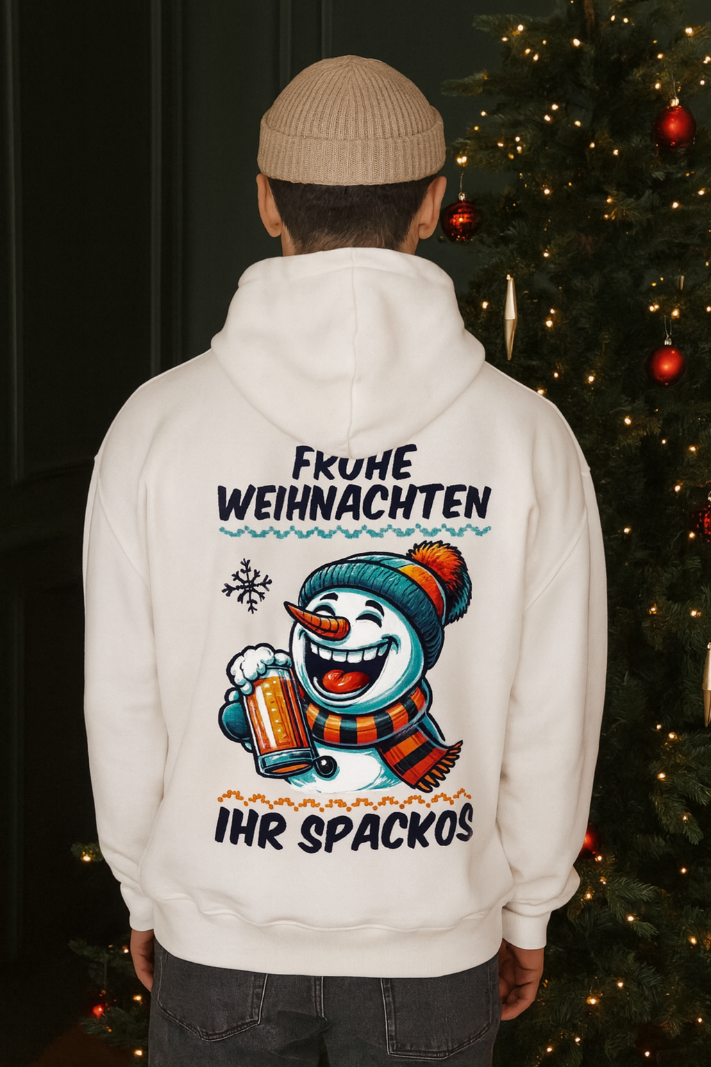 Frohe Weihnachten Ihr Spackos Oversized Hoodie
