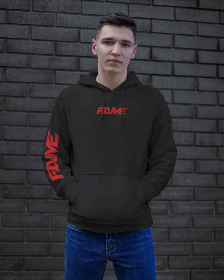 Hoodie Fame Basic Black/Red
