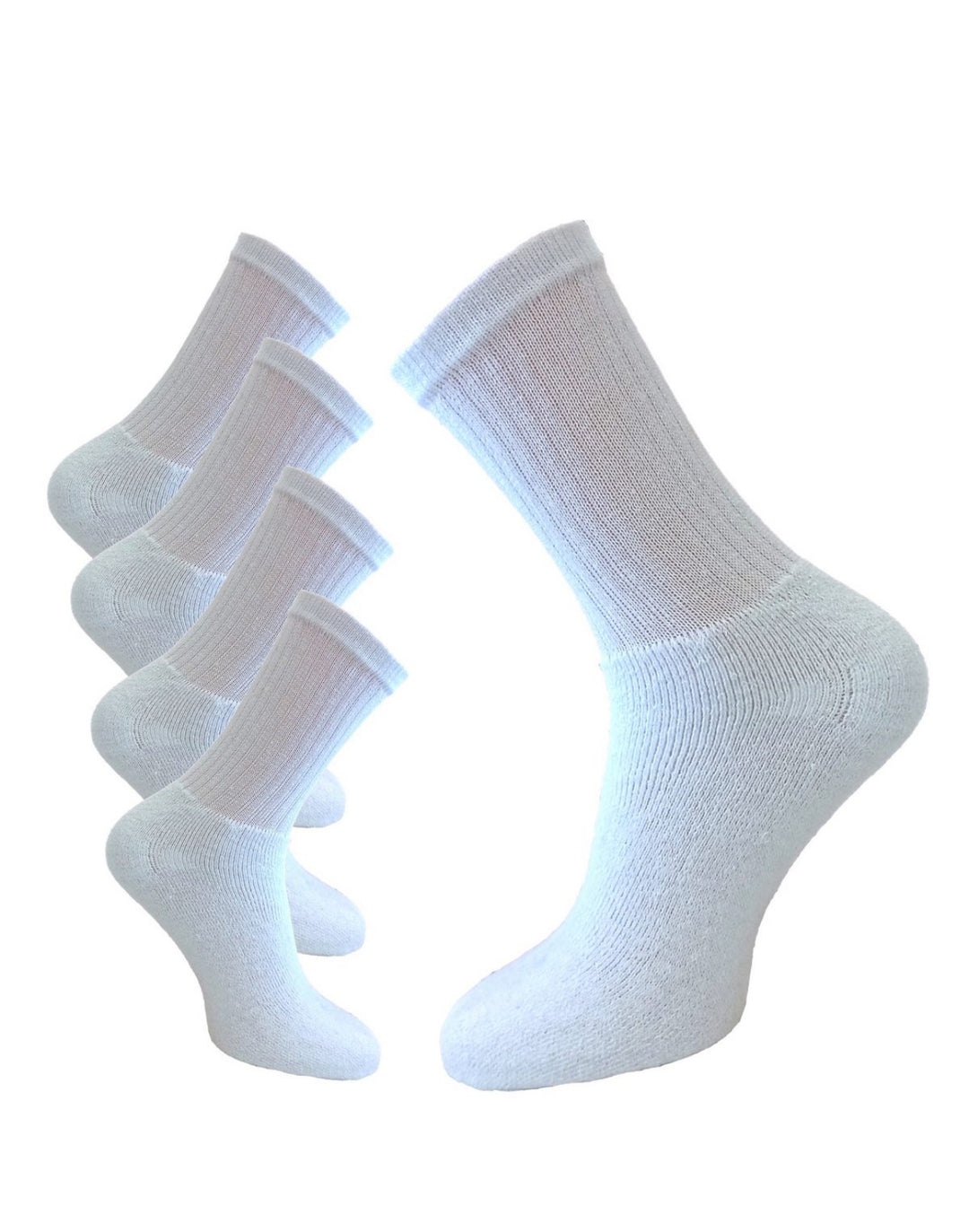white leisure socks
