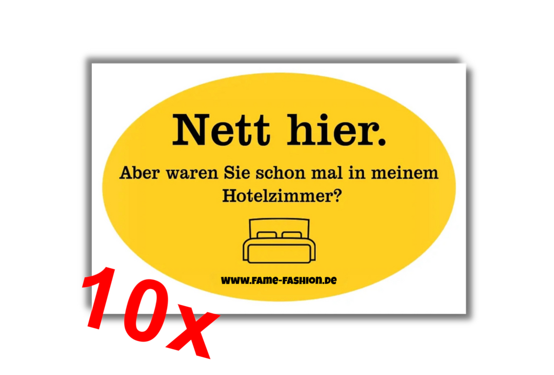 NETT HIER Hotelzimmer STICKER
