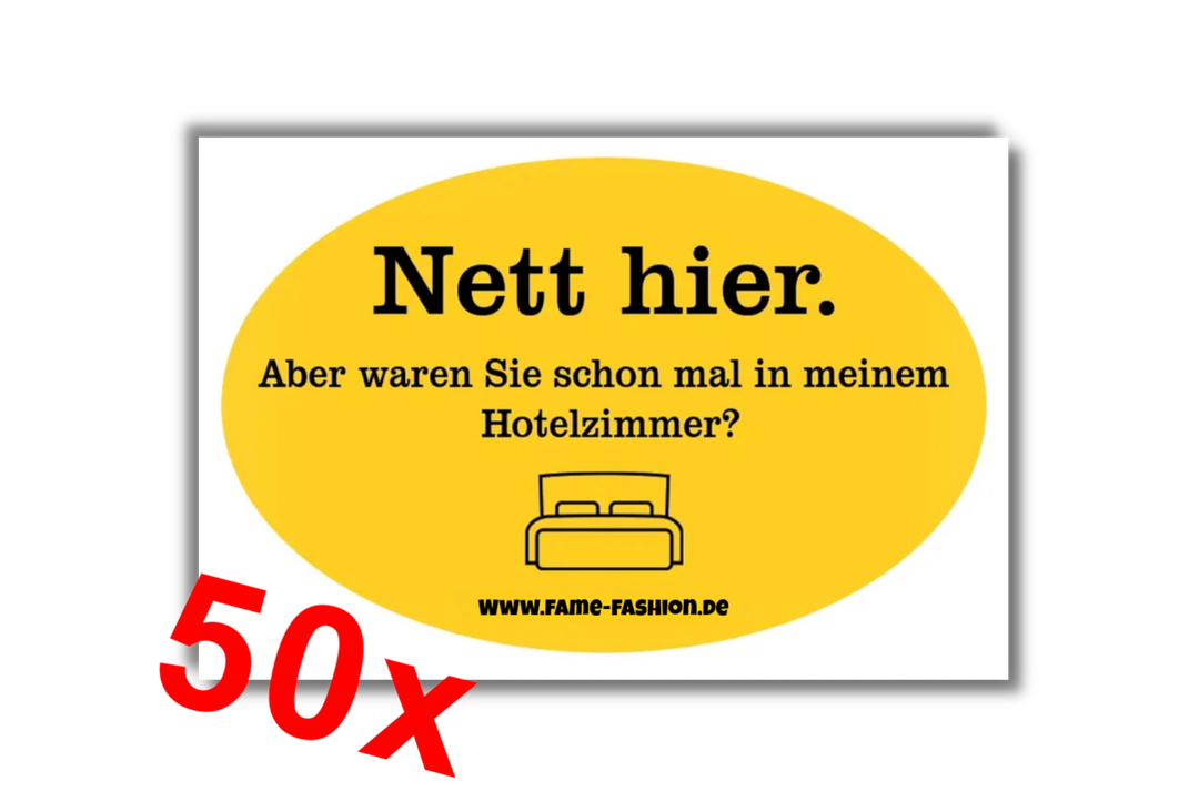 NETT HIER Hotelzimmer STICKER