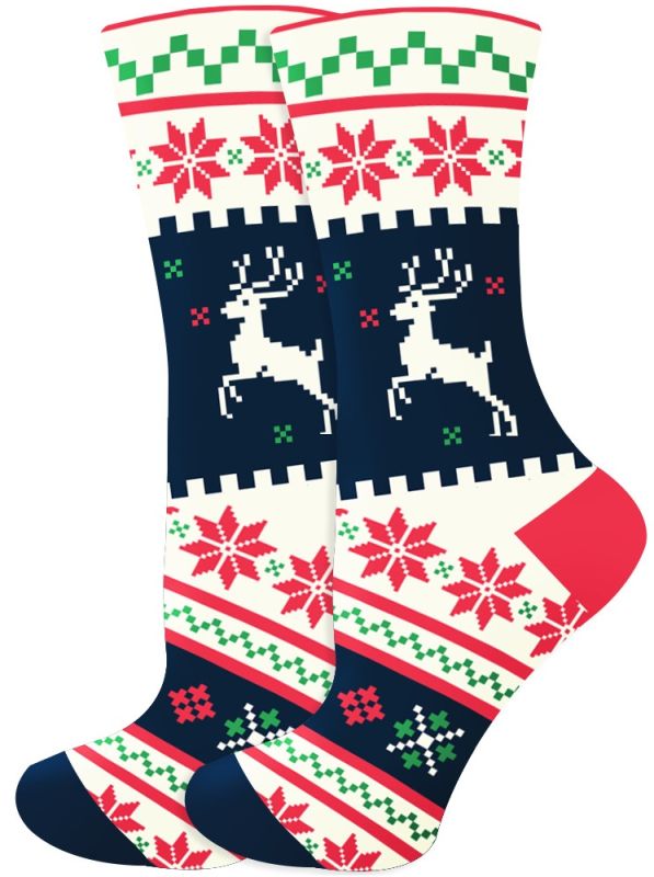 "Winter Magic Reindeer Socks"
