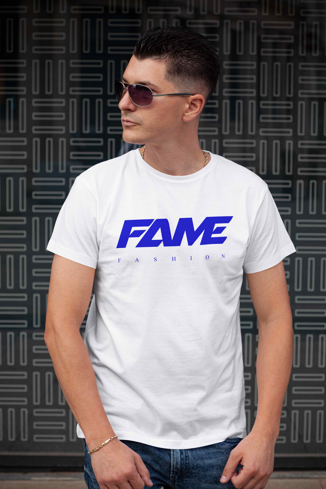 FAME Fashion Basic Blue Premium T-Shirt