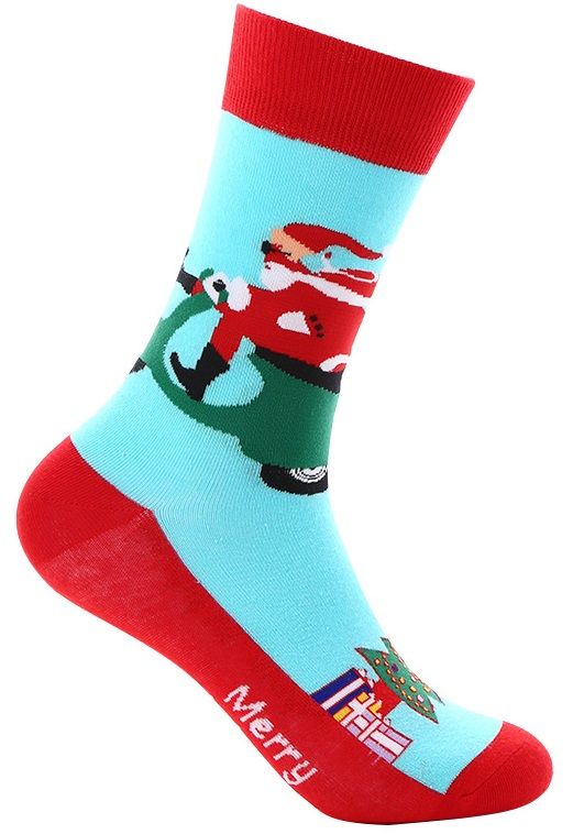 "Santa's Scooter Socks"