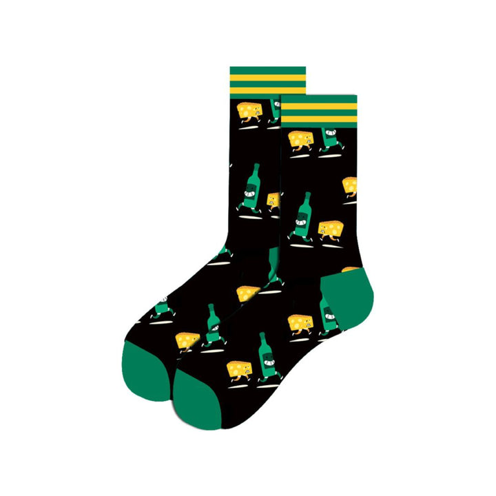 "Wine and Cheese" Socks