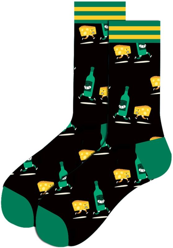 "Wine and Cheese" Socks