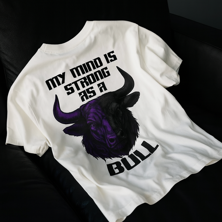 Strong as a Bull-purple oversized shirt