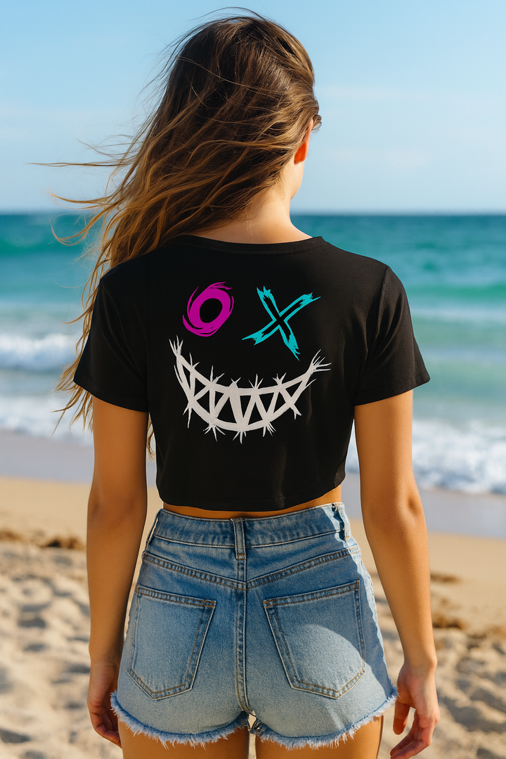 Scary Emoji Cropped Tee