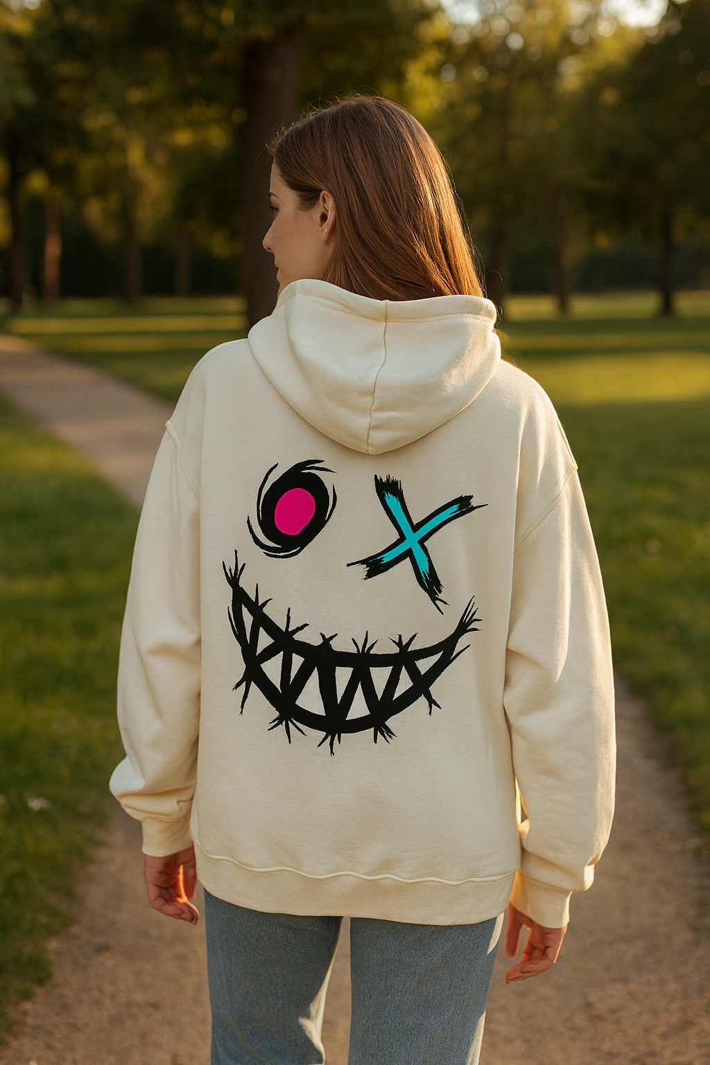 Scary Emoji Oversized Hoodie