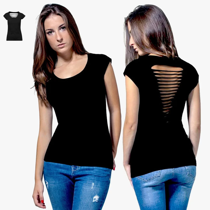 Ladies` Back Cut Tee