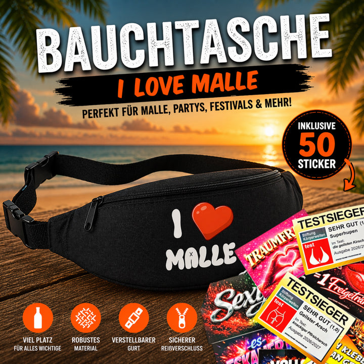 Bauchtasche gefüllt mit 1 MEGA-Bundle Sticker-Set (50 Sticker-Motive je 1x)