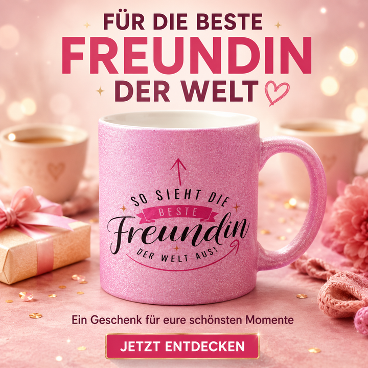 Beste Freundin ... Glitzer-Tasse