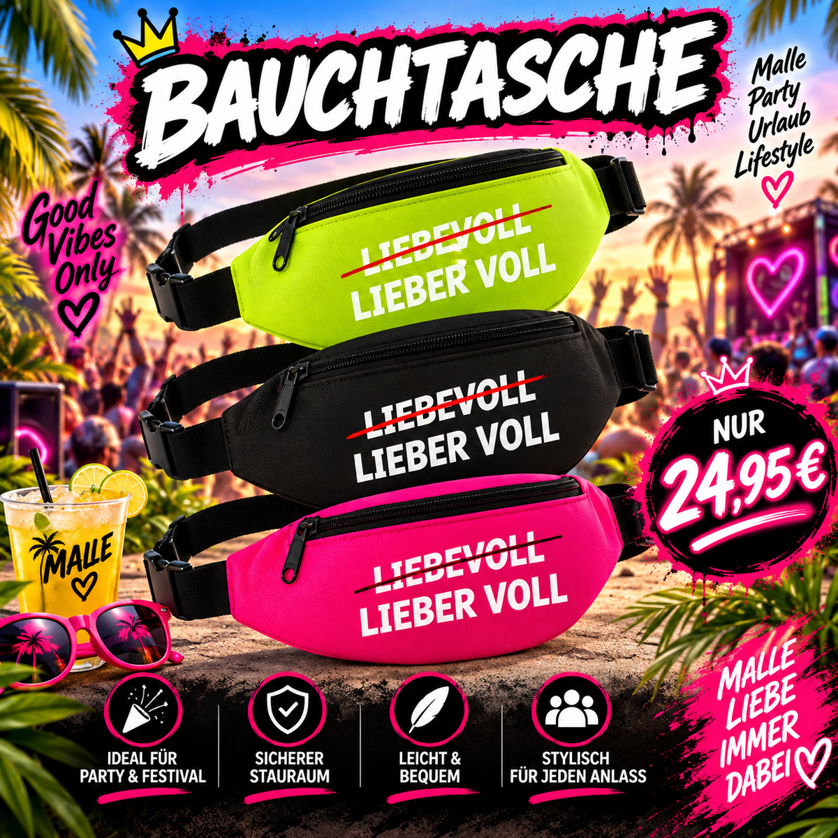 Bauchtasche Lieber Voll