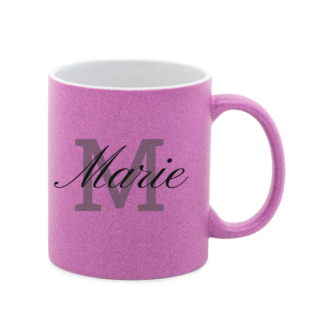 Namenstasse Glitzer Tasse