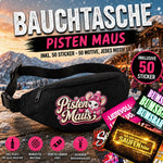 Bauchtasche Aprés Skí Version gefüllt mit 1 MEGA-Bundle Sticker-Set (50 Sticker-Motive je 1x)