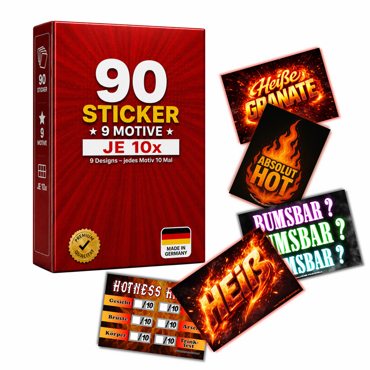 100% Heiße Frau - Malle Sticker-Set (90 Sticker)