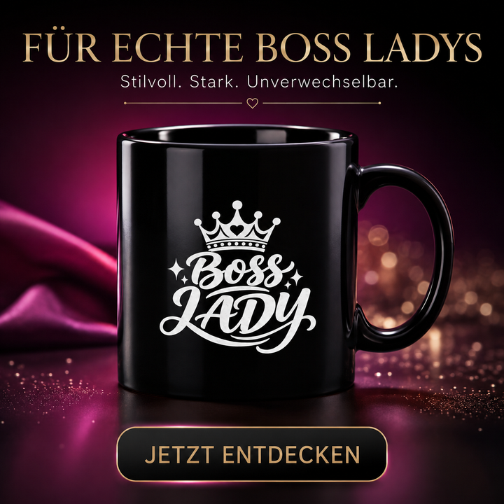 Boss Lady Schwarze glänzende Tasse