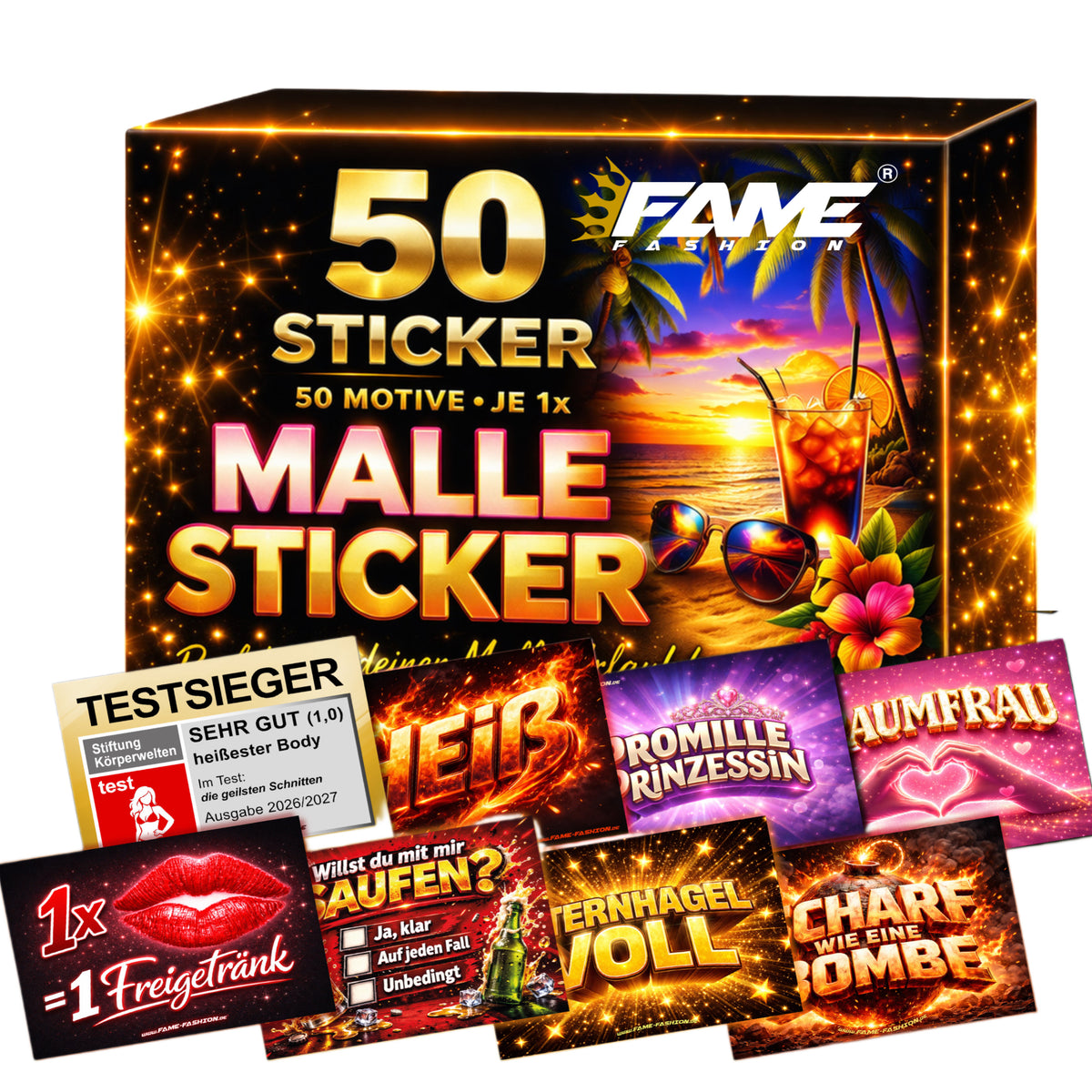 MEGA-Bundle - Malle Sticker Set (50 Motive)
