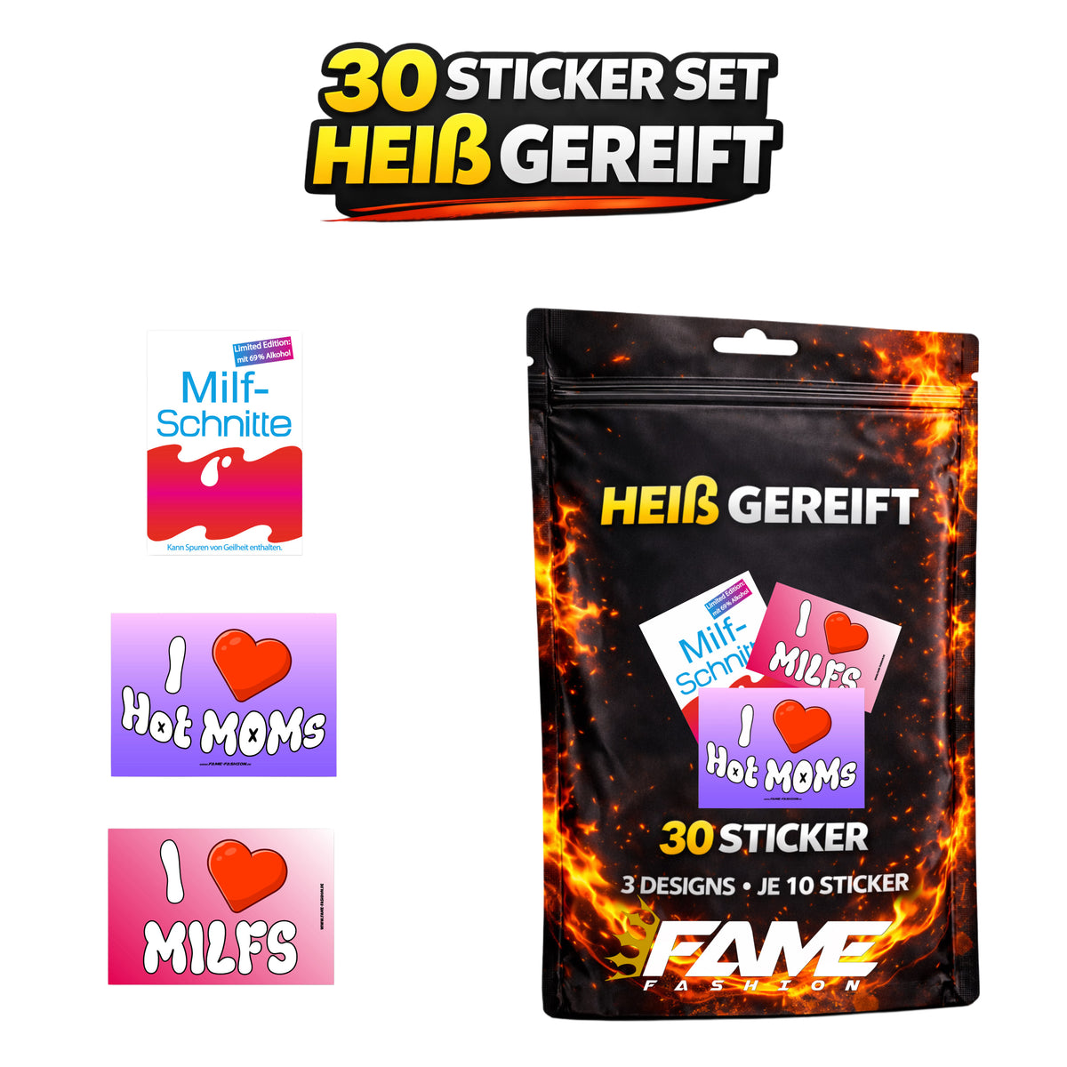 Heiß gereift - Milf Edition - Malle Sticker-Set (30 Sticker)