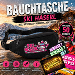 Bauchtasche Aprés Skí Version gefüllt mit 1 MEGA-Bundle Sticker-Set (50 Sticker-Motive je 1x)