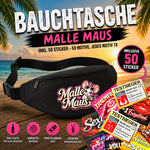 Bauchtasche gefüllt mit 1 MEGA-Bundle Sticker-Set (50 Sticker-Motive je 1x)