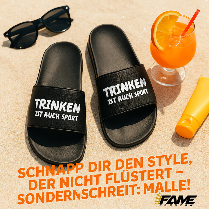 Malle TRINKEN IST AUCH SPORT Badelatschen
