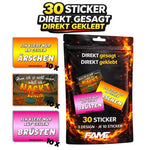 Direkt gesagt. Direkt geklebt. Malle Sticker-Set (30 Sticker)