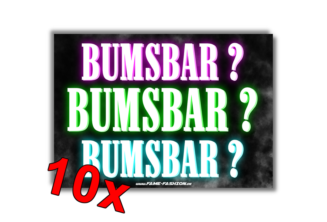 BUMSBAR BUMSBAR BUMSBAR Malle Sticker
