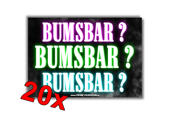 BUMSBAR BUMSBAR BUMSBAR Malle Sticker