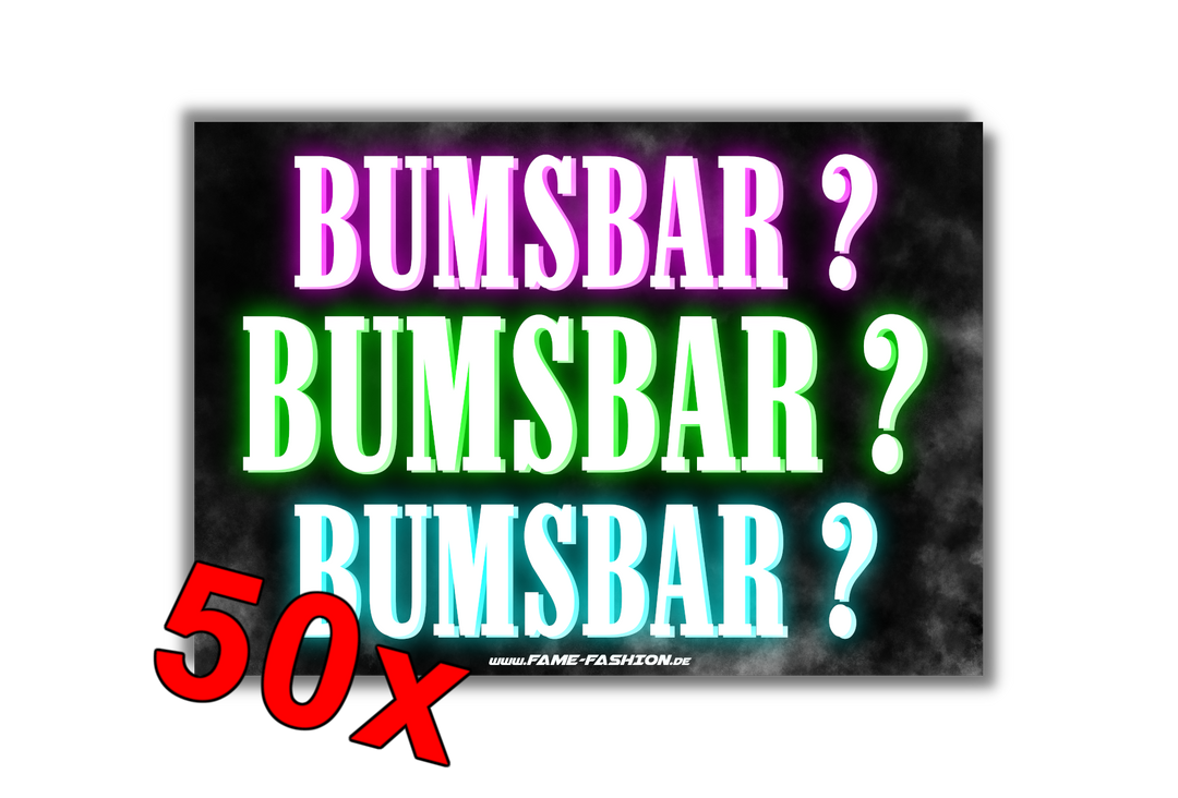 BUMSBAR BUMSBAR BUMSBAR Malle Sticker