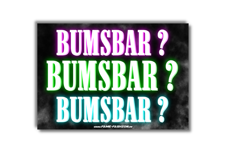 BUMSBAR BUMSBAR BUMSBAR Malle Sticker