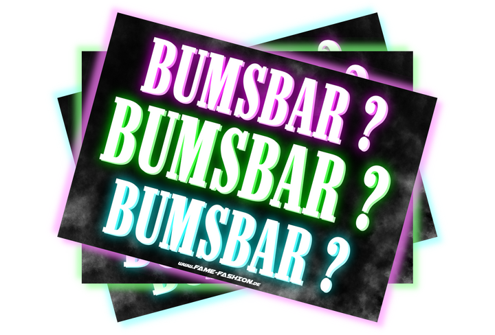BUMSBAR BUMSBAR BUMSBAR Malle Sticker
