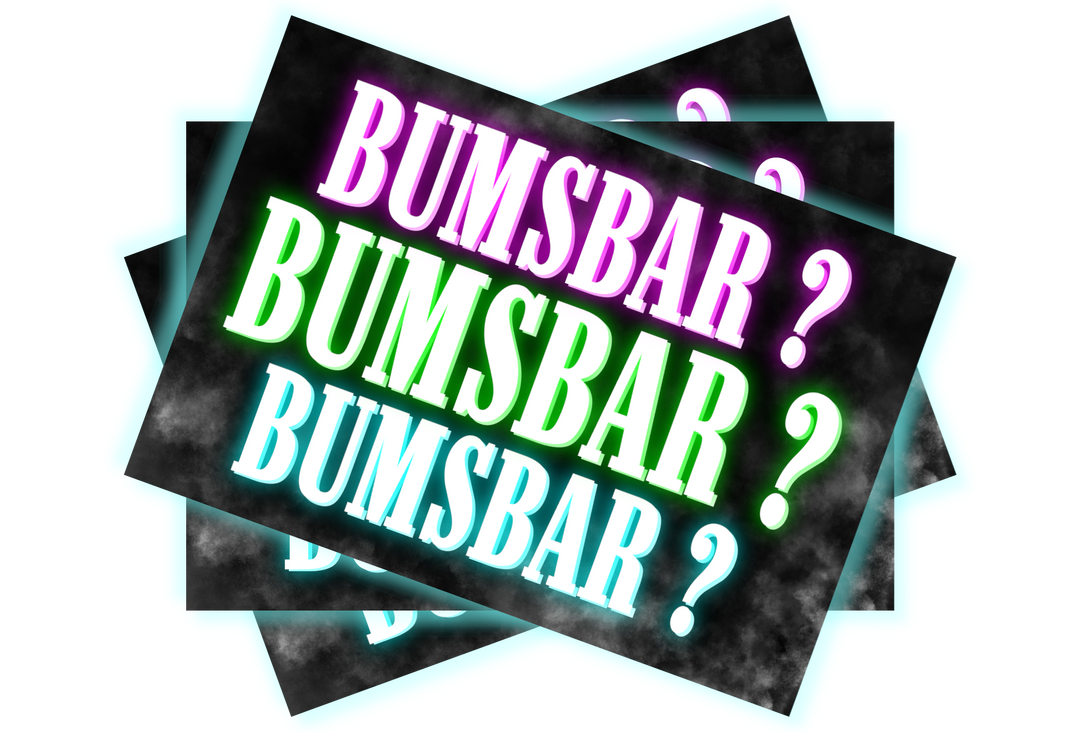 BUMSBAR BUMSBAR BUMSBAR Malle Sticker