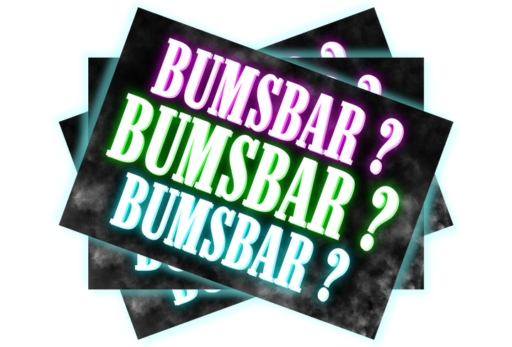 BUMSBAR BUMSBAR BUMSBAR Malle Sticker