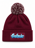 Blaue Frostbeule - Beanie mit Bommel