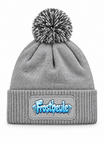 Blaue Frostbeule - Beanie mit Bommel
