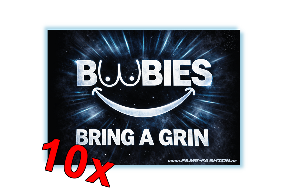 Boobies - Bring a grin - Malle Sticker