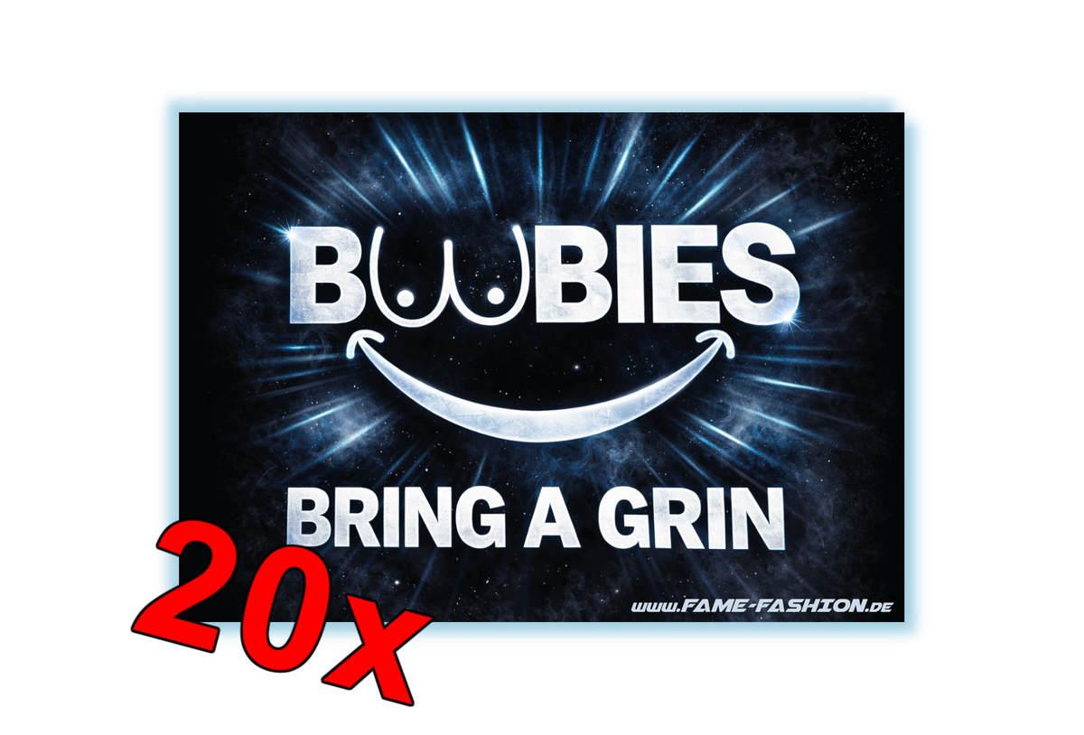 Boobies - Bring a grin - Malle Sticker