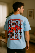 "NEXT LEVEL-Black/Red" Oversized Shirt