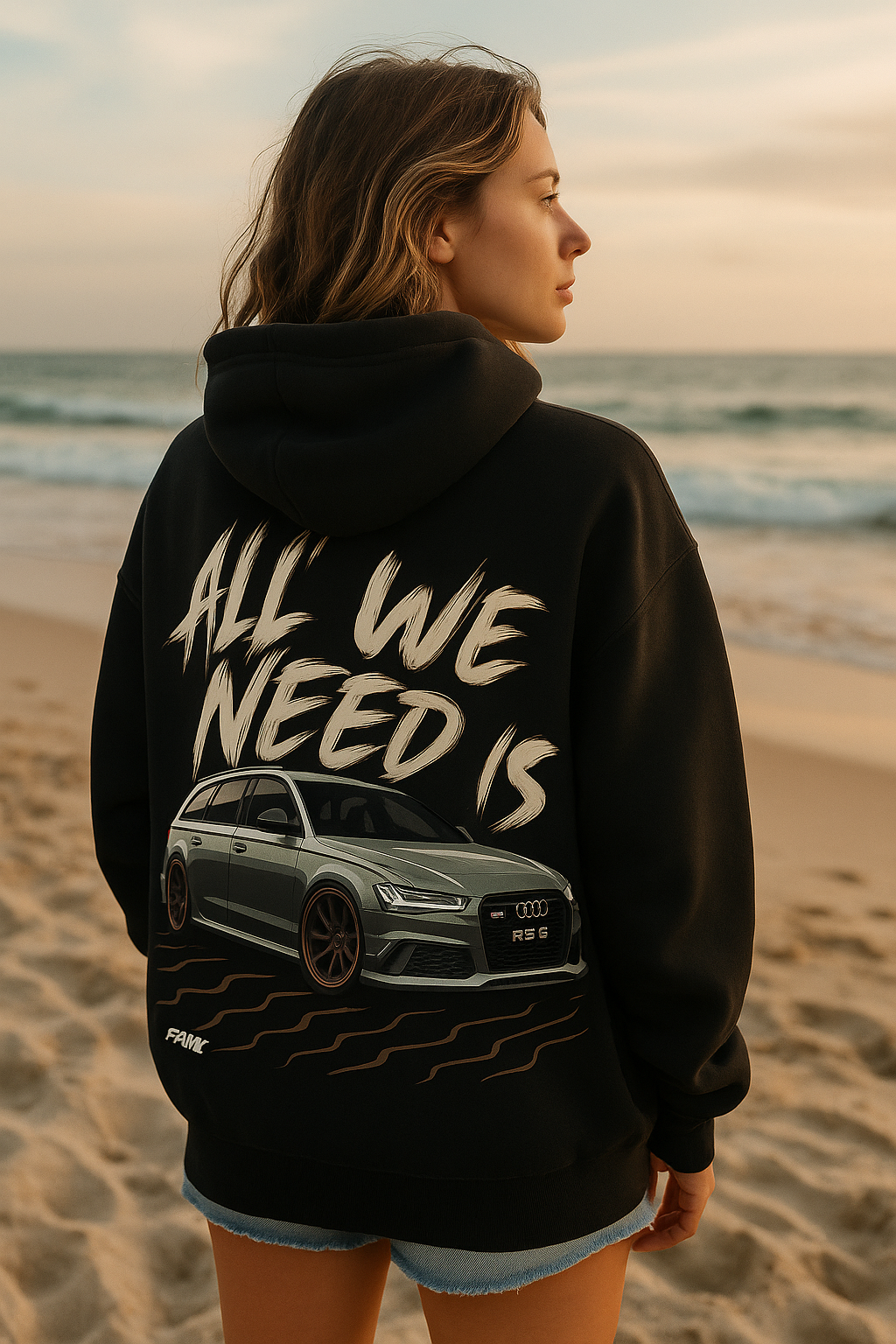 "All We Need Is Audi RS6 C7" Oversized Hoodie