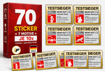 TESTSIEGER – Körper mit Bestnote - Malle Sticker-Set (70 Sticker)