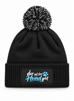 Der Mit dem Hund geht - Beanie mit Bommel