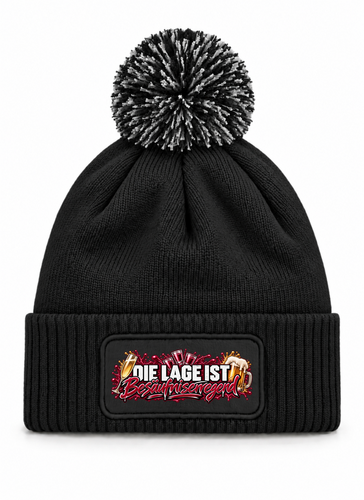 Die Lage ist Besäufniserregend 2.0 - Beanie mit Bommel