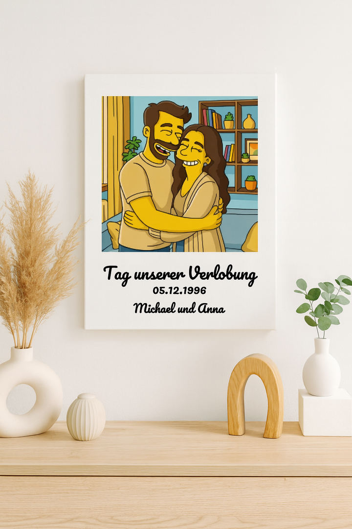 ✨ Einzigartige Erinnerung im Simpsons-Stil ✨ (Leinwand)