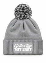 Geiler Typ mit Bart - Beanie mit Bommel