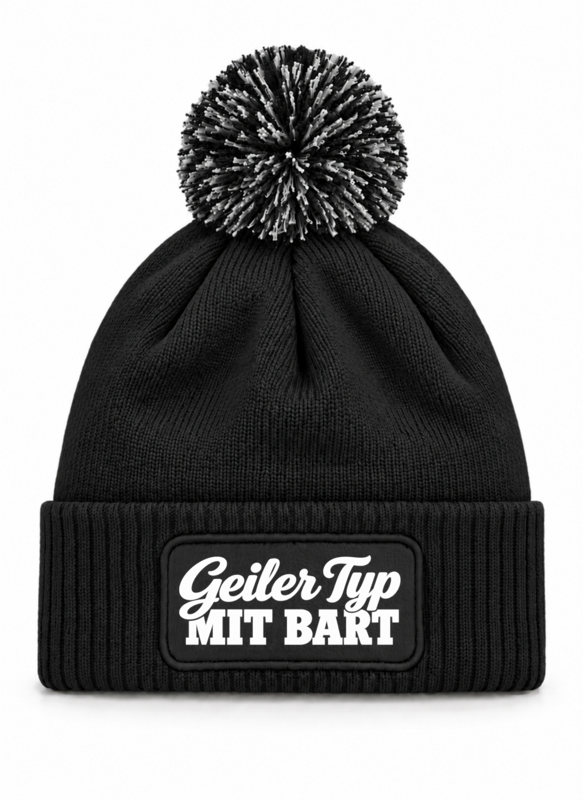 Geiler Typ mit Bart - Beanie mit Bommel