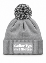 Geiler Typ mit Glatze - Beanie mit Bommel